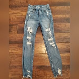 American Eagle next level stretch curvy hirise jegging, size 00 short